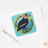 Terugkeer van de Californische dominee Vierkante Sticker (Envelop)