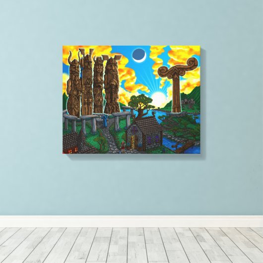 Terugkeer van de Goden - Canvas (Insitu (Houten vloer))