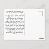 Terugkeer van de Heilige Familie uit Egypte Briefkaart (Achterkant)