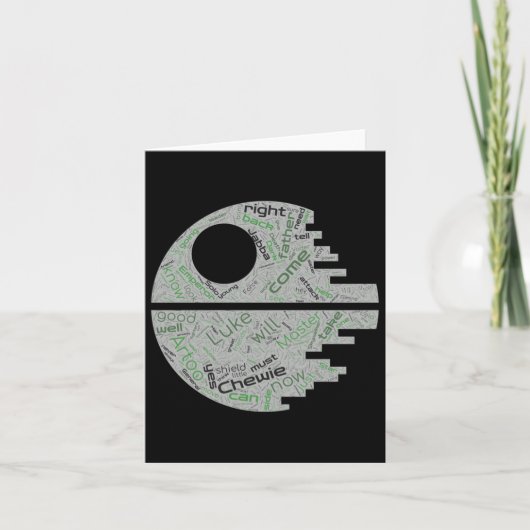 Terugkeer van de Jedi Word Art Sticker Kaart (Voorkant)