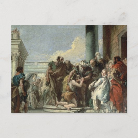 Terugkeer van de prodigal Son, 1780 Briefkaart (Voorkant)