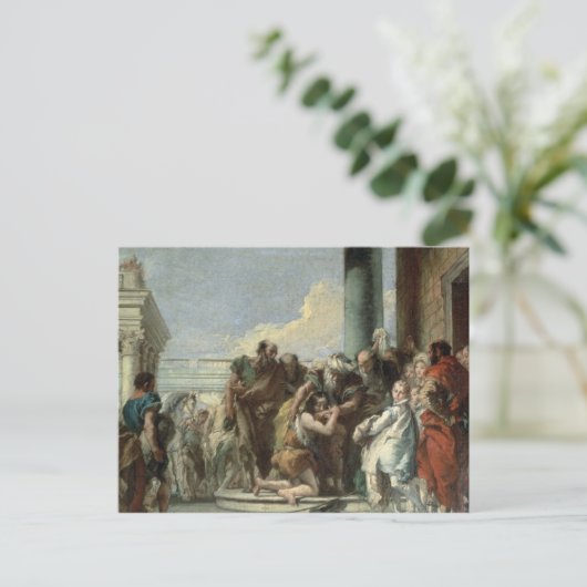 Terugkeer van de prodigal Son, 1780 Briefkaart (Staand voorkant)