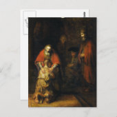 Terugkeer van de prodigal Son door Rembrandt Briefkaart (Voorkant / Achterkant)
