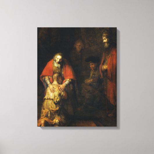 Terugkeer van de prodigal Son door Rembrandt Canvas Afdruk (Voorkant)