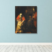 Terugkeer van de prodigal Son door Rembrandt Canvas Afdruk (Insitu (Houten vloer))