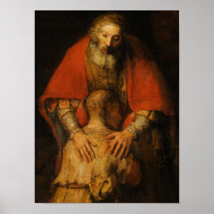 Terugkeer van de prodigal Son door Rembrandt Poster