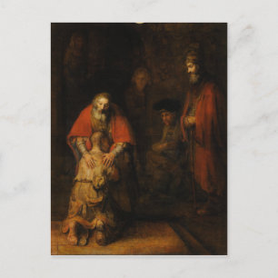 Terugkeer van de prodigal Son door Rembrandt van R Briefkaart