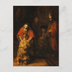 Terugkeer van de prodigal Son door Rembrandt van R Briefkaart