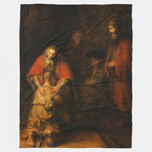 Terugkeer van de prodigal Son door Rembrandt van R Fleece Deken (Voorkant)