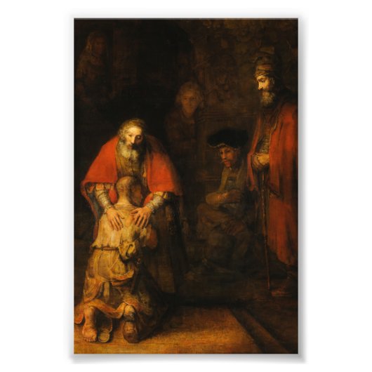 Terugkeer van de prodigal Son door Rembrandt van R Foto Afdruk (Voorkant)