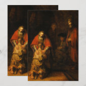 Terugkeer van de prodigal Son door Rembrandt van R Kaart (Voorkant / Achterkant)