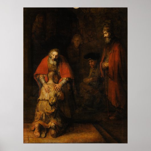 Terugkeer van de prodigal Son door Rembrandt van R Poster (Voorkant)