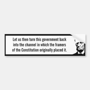 Terugkeer van de regering naar de grondwet (Lincol Bumpersticker