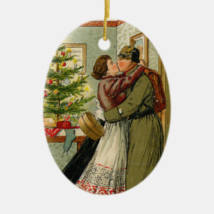 Terugkeer van de soldaat voor Weihnachten Keramisch Ornament
