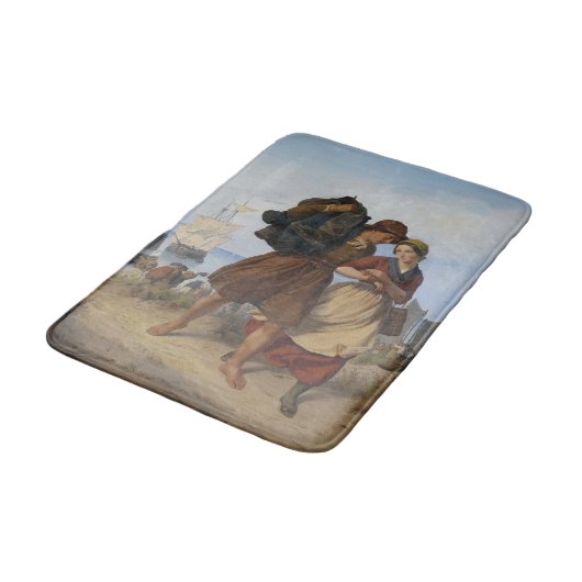 Terugkeer van de visser (door Rudolf Jordan) Badmat (Gekanteld)