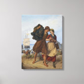 Terugkeer van de visser (door Rudolf Jordan) Canvas Afdruk (Voorkant)