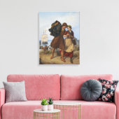 Terugkeer van de visser (door Rudolf Jordan) Canvas Afdruk (Insitu (Woonkamer))