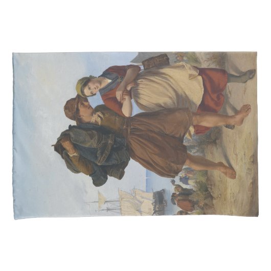 Terugkeer van de visser (door Rudolf Jordan) Kussensloop (Voorkant-Rechts)