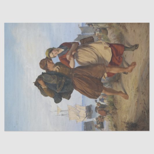 Terugkeer van de visser (door Rudolf Jordan) Tissuepapier (Voorkant)