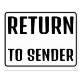 TERUGKEER VAN DE ZENDER RUBBERSTEMPEL (Afrduk)