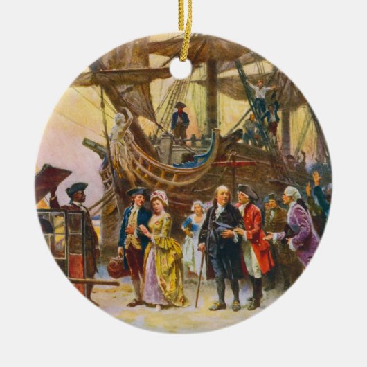 Terugkeer van Franklin naar Philadelphia door Jean Keramisch Ornament (Voorkant)