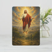 Terugkeer van Jezus Olijfberg Wenskaart Bedankkaart (Staand voorkant)