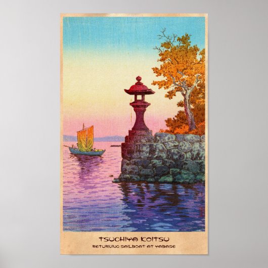 Terugkeer van Sailboot in Yabase Tsuchiya Koitsu h Poster (Voorkant)