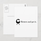 Terugkeer van Sankofa de "en krijgt het. " Briefkaart (Voorkant / Achterkant)