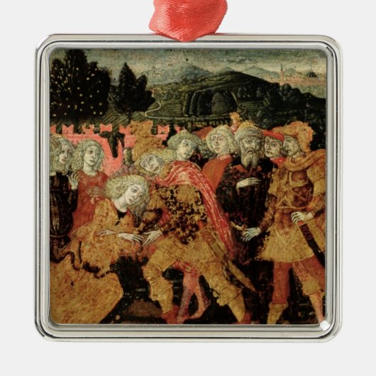 Terugkeer van Ulysses, cassonenpaneel, Sienese Metalen Ornament (Voorkant)
