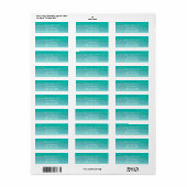 Terugkeer wateradres Turquoise oceaan zee Etiket (Full Sheet)