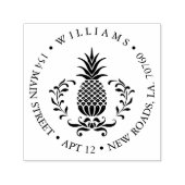 Terugkeeradres ananas  zelfinktende stempel (Design)