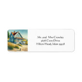 Terugkeeradres Beach House Etiket (Voorkant)