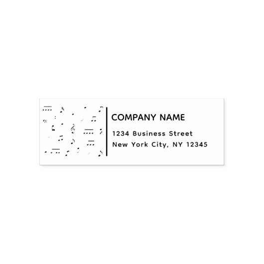 Terugkeeradres Bedrijf Moderne Muzieknota Muzikant Zelfinktende Stempel (Design)