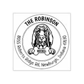 Terugkeeradres bloedhond rubberstempel (Afrduk)