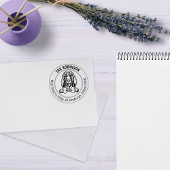 Terugkeeradres bloedhond rubberstempel