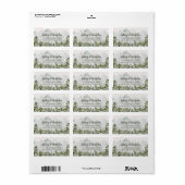 Terugkeeradres bos en Waterverf van de bergen Etiket (Full Sheet)