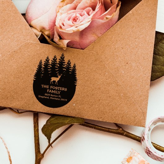 Terugkeeradres boshertenfamilie rubberstempel