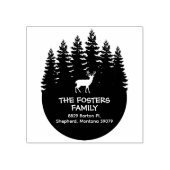 Terugkeeradres boshertenfamilie rubberstempel (Afrduk)