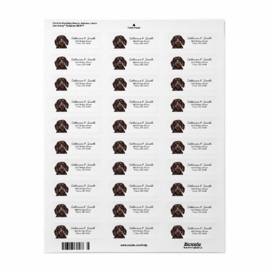 Terugkeeradres Dachshund Etiket (Full Sheet)