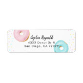 Terugkeeradres Donut Party Etiket (Voorkant)