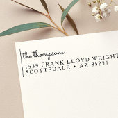 Terugkeeradres Douane Elegant Script Huwelijk Zelfinktende Stempel