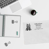 Terugkeeradres Duitse herdershond Rubberstempel