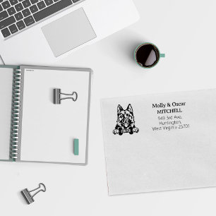 Terugkeeradres Duitse herdershond Rubberstempel