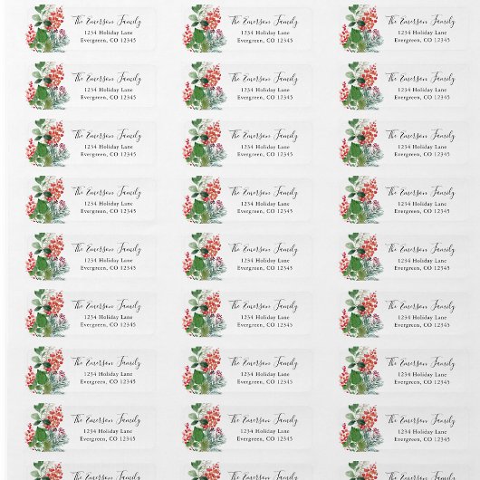 Terugkeeradres feestdag Greenery Etiket