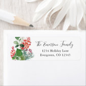 Terugkeeradres feestdag Greenery Etiket (Insitu)