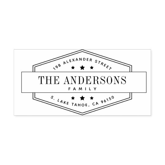 Terugkeeradres gezin  zelfinktende stempel (Design)