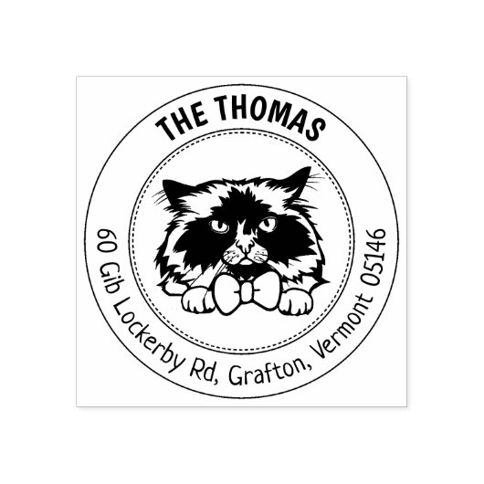 Terugkeeradres Himalaya-kat Rubberstempel (Afrduk)