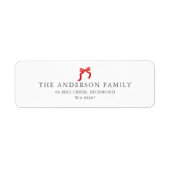 Terugkeeradres kerstboog etiket (Voorkant)