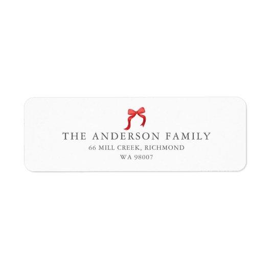 Terugkeeradres kerstboog etiket (Voorkant)