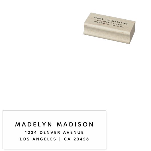Terugkeeradres Moderne Minimale naam Rubberstempel (Gestempeld)